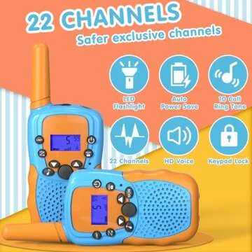 Selieve Toys for 3-12 Year Old Boys Girls, Walkie Talkies for Kids 22 Channels 2 Way Radio Toy with Backlit LCD Flashlight, 3 Miles Range for Outside, Camping, Hiking