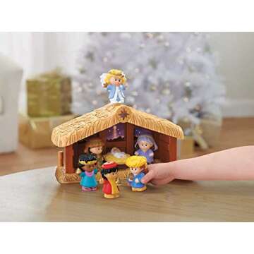 Fisher-Price Little People Toddler Toy Christmas Story Nativity Playset with Light & Music for Preschool Pretend Play Kids Ages 1+ Years
