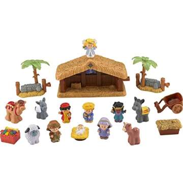 Fisher-Price Little People Toddler Toy Christmas Story Nativity Playset with Light & Music for Preschool Pretend Play Kids Ages 1+ Years