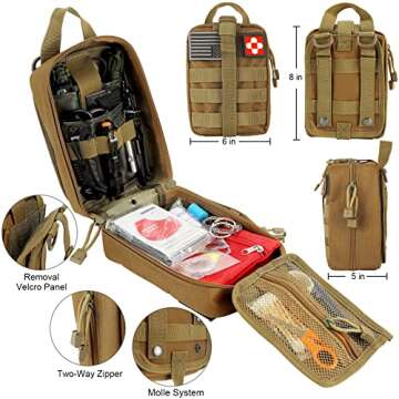 Gifts for Men Dad, 72Pcs Survival First Aid Kit, Survival Gear and Equipment, Emergency Supplies Cam...