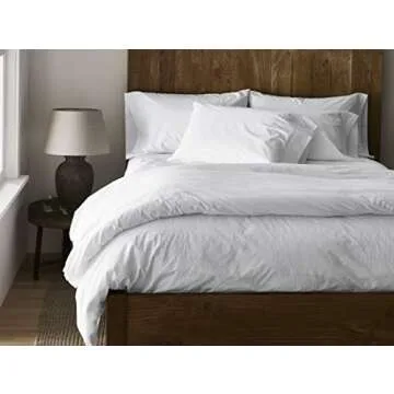 Coyuchi - 300 Thread Count - Organic Cotton Percale Pillow Sham - Light Breathable Cover for Pillow - Machine Washable