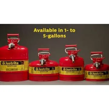Justrite 2.5 Gallon Gas Can with Flame Arrester