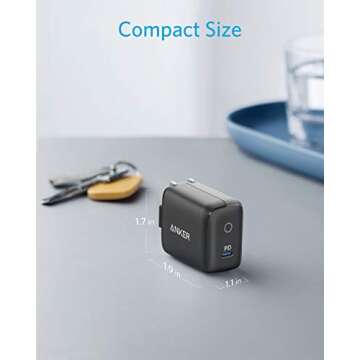 USB C 18W Power Delivery Charger, Anker PowerPort PD 1 USB-C Wall Charger, Foldable Plug for iPhone Xs/Max/XR, iPad Pro, Pixel 3/2, Galaxy S9/S8/Plus, Nintendo and More