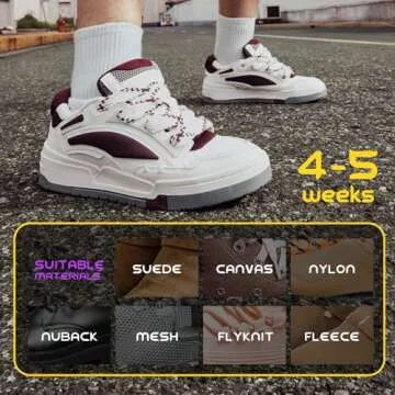 BERIOVE Shoe Protector Spray Waterproof : 13.5 OZ Waterproof Shoe Spray - Suede Protector Spray for Sneaker Boots & Canvas (white)