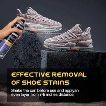 BERIOVE Shoe Protector Spray Waterproof : 13.5 OZ Waterproof Shoe Spray - Suede Protector Spray for Sneaker Boots & Canvas (white)