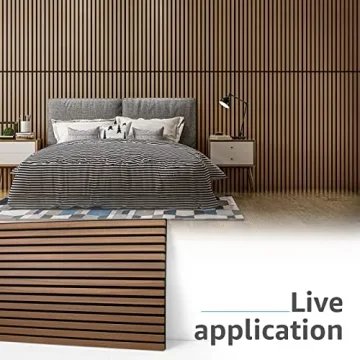 Wood Slat Acoustic Panels - 3D Fluted Walnut