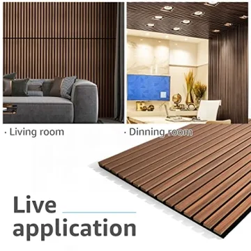 Wood Slat Acoustic Panels - 3D Fluted Walnut