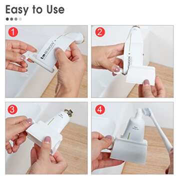 LAMY Toothpaste Squeezer, 3 PCS Tube Squeezer Bathroom and Kitchen Gadgets for Various Tube-Based Co...