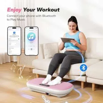 MERACH Vibration Plate Exercise Machine, Bluetooth and Silicone Pedal, Stimulate Deep Fat, Automatic...