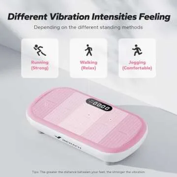 MERACH Vibration Plate Exercise Machine, Bluetooth and Silicone Pedal, Stimulate Deep Fat, Automatic Sensing, Vibration Plate for Lymphatic Drainage, Vibrating for Weight Loss