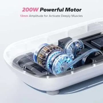 MERACH Vibration Plate Exercise Machine, Bluetooth and Silicone Pedal, Stimulate Deep Fat, Automatic Sensing, Vibration Plate for Lymphatic Drainage, Vibrating for Weight Loss