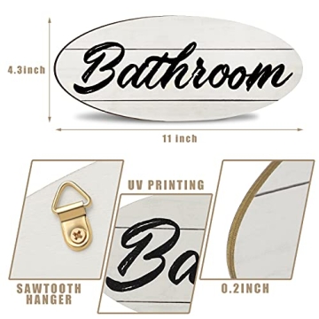 Farmhouse Bathroom Signs Pack for Rustic Home Decor