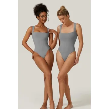 Comfortable QINSEN Square Neck Bodysuit for Women