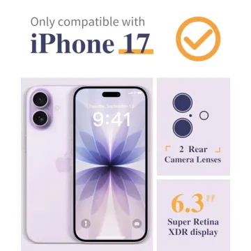 GVIEWIN iPhone 17 Case - Floral Slim Shockproof with Protectors