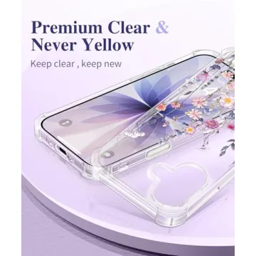 GVIEWIN iPhone 17 Floral Case with Protectors - Slim & Stylish