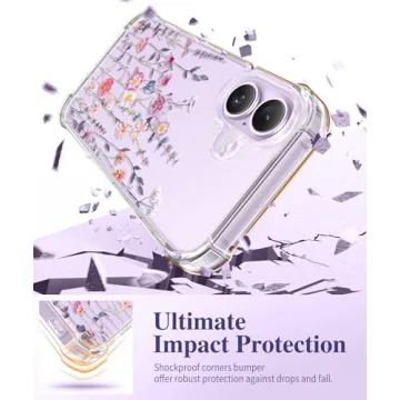 GVIEWIN iPhone 17 Floral Case with Protectors - Slim & Stylish