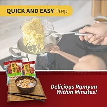 Pulmuone Non-Fried Ramyun Korean Instant Noodles 4 Pack