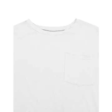 Fanway&EC Women's Short Sleeve T-Shirts Casual Crewneck Tees with Pocket Summer Basic Tops (White,Large,US,Alpha,Adult,Female,Large,Regular,Regular)