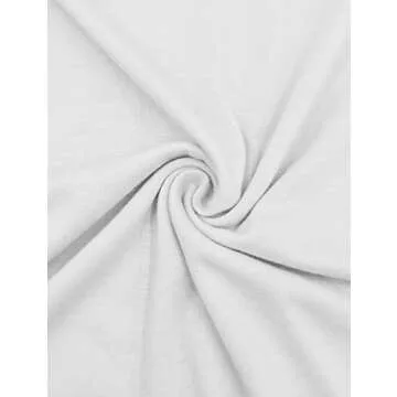 Fanway&EC Women's Short Sleeve T-Shirts Casual Crewneck Tees with Pocket Summer Basic Tops (White,Large,US,Alpha,Adult,Female,Large,Regular,Regular)