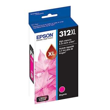 EPSON 312 Claria Photo HD Ink High Capacity Magenta Cartridge (T312XL320-S) Works with Expression Ph...