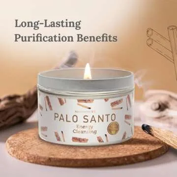 Magnificent 101 Long Lasting Palo Santo Smudge Candle - 6 Oz - 35 Hour Burn Time | Essential Oils, 1...