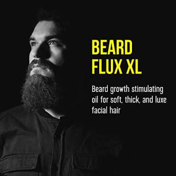 Delta Genesis Beard Flux XL (1 fl oz / 30 ml) | Mustache and Beard Growth Stimulating Oil | Facial H...