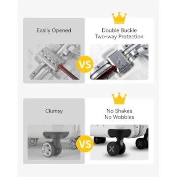 LUGGEX Zipperless Luggage - Spinner Wheels, Stylish & Durable