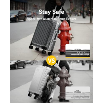 LUGGEX Zipperless Luggage - Spinner Wheels, Stylish & Durable