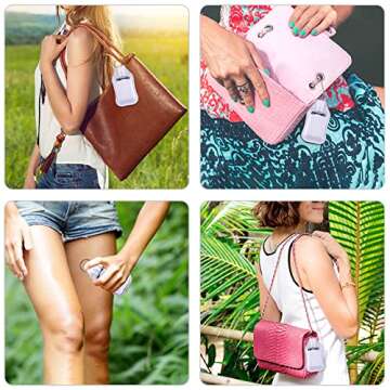 Duufin 60 Pieces Empty Travel Size Hand Sanitizer Bottles with Keychain Set Including 30 Pieces Clear Refillable Bottles and 30 Pieces Hand Sanitizer Holder Keychain for Backpack and Purse