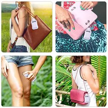 Duufin 60 Pieces Empty Travel Size Hand Sanitizer Bottles with Keychain Set Including 30 Pieces Clear Refillable Bottles and 30 Pieces Hand Sanitizer Holder Keychain for Backpack and Purse