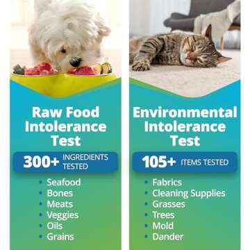 5Strands Pet Raw Food Intolerance & Environmental Sensitivity Test, at Home Test for Dogs & Cats, Ha...