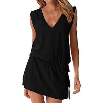 Hount Ladies Swimsuit Cover Up - Stylish Sleeveless Beach Dress