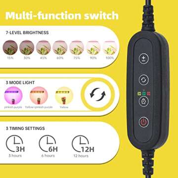 Bstrip Indoor Greenhouse with Grow Lights, 4 Tier 27.2" L×19.9" W×61.8" H Mini Greenhouse with Zippered PVC Cover for Seed Starting Trays, Dimmable 2FT 60W Plant Light for Indoor Plants with Timer