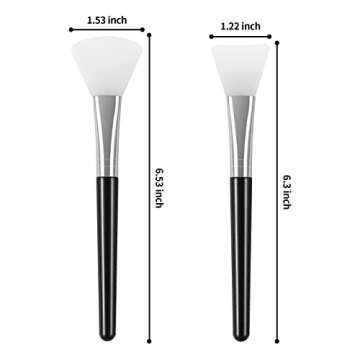 tifanso 4PCS Silicone Face Mask Brush Applicator, Flexible Silicone Brush for Face for Mud, Clay, DI...