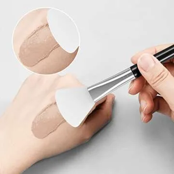 tifanso 4PCS Silicone Face Mask Brush Applicator, Flexible Silicone Brush for Face for Mud, Clay, DIY Mask, Body Lotion, BB Cream (Black)