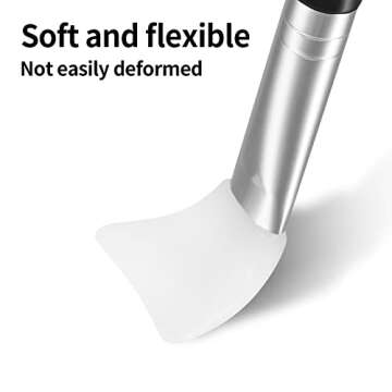 tifanso 4PCS Silicone Face Mask Brush Applicator, Flexible Silicone Brush for Face for Mud, Clay, DIY Mask, Body Lotion, BB Cream (Black)