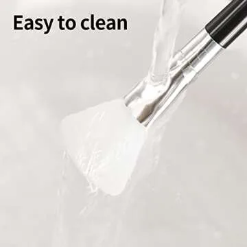 tifanso 4PCS Silicone Face Mask Brush Applicator, Flexible Silicone Brush for Face for Mud, Clay, DIY Mask, Body Lotion, BB Cream (Black)