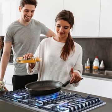 AMZCHEF 30'' Italian Gas Cooktop with 5 Burners