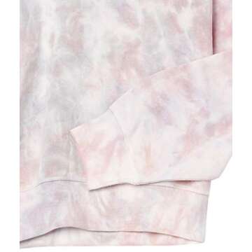 The Drop Women's Caroline Raglan Long-Sleeve Fleece Sweatshirt, Prism Tie Dye, S