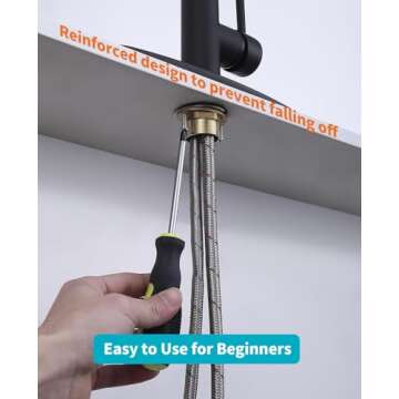 Durable Kitchen Faucet with Pull Down Sprayer and Temperature Control