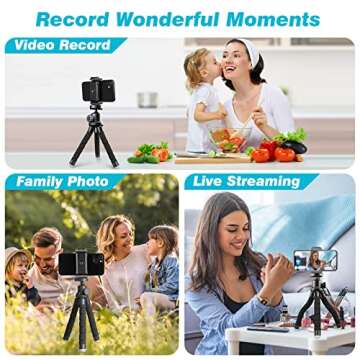 UBeesize Flexible Phone Tripod with Wireless Remote - Black