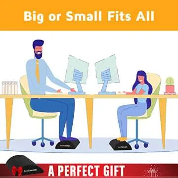 Airplane Footrest (Soft but Firm), Perfect Foot Hammock Airplane or Office Footrest to Relax Your Feet, Ergonomic Foot Rest Under Desk for Office Use, Washable Cover, Foot Stool Under Desk