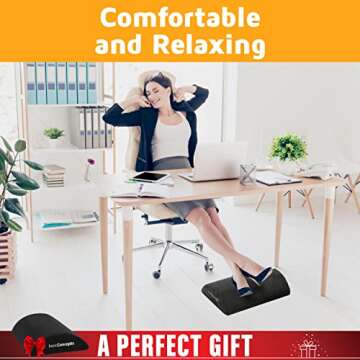 Airplane Footrest (Soft but Firm), Perfect Foot Hammock Airplane or Office Footrest to Relax Your Feet, Ergonomic Foot Rest Under Desk for Office Use, Washable Cover, Foot Stool Under Desk