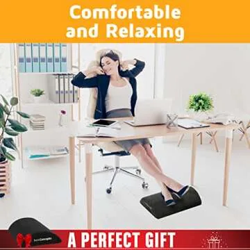 Airplane Footrest (Soft but Firm), Perfect Foot Hammock Airplane or Office Footrest to Relax Your Feet, Ergonomic Foot Rest Under Desk for Office Use, Washable Cover, Foot Stool Under Desk