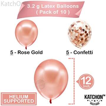 KatchOn Rose Gold 31 Balloons - 40 Inch Birthday Decor