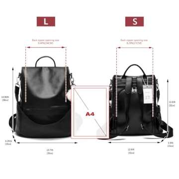 Stylish Anti-theft PU Leather Backpack Purse