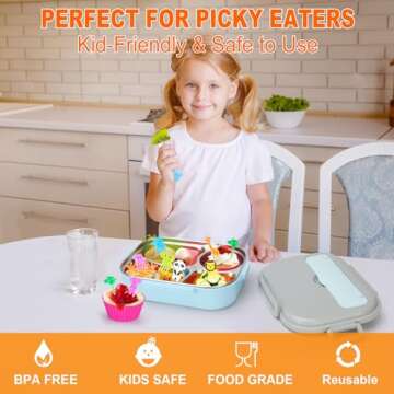 SEANSDA 70 Pcs Silicone Lunch Box Dividers Set, Thicked Silicone Cupcake Liners for Baking, Reusable...