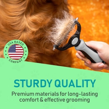 Maxpower Planet Pet Grooming Brush - Dual-Sided Rake for Dogs & Cats