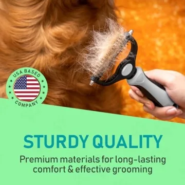 Maxpower Planet Pet Grooming Brush - Dual-Sided Rake for Dogs & Cats
