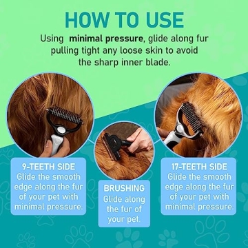 Maxpower Planet Pet Grooming Brush - Dual-Sided Rake for Dogs & Cats